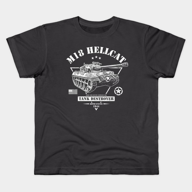 M18 Hellcat Kids T-Shirt by Military Style Designs